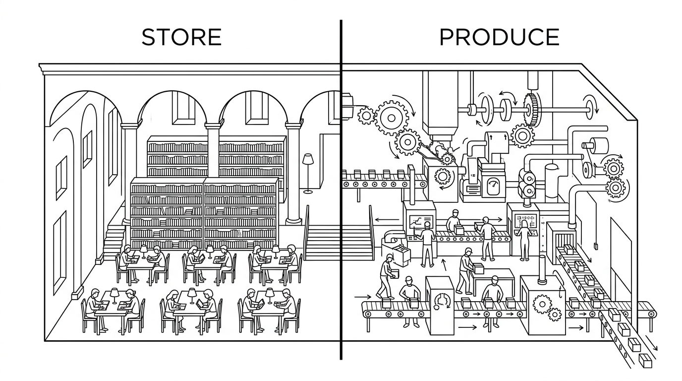 Construye primero la capa de ejecución: el cambio de una biblioteca pasiva a una fábrica activa define la productividad del equipo en 2026