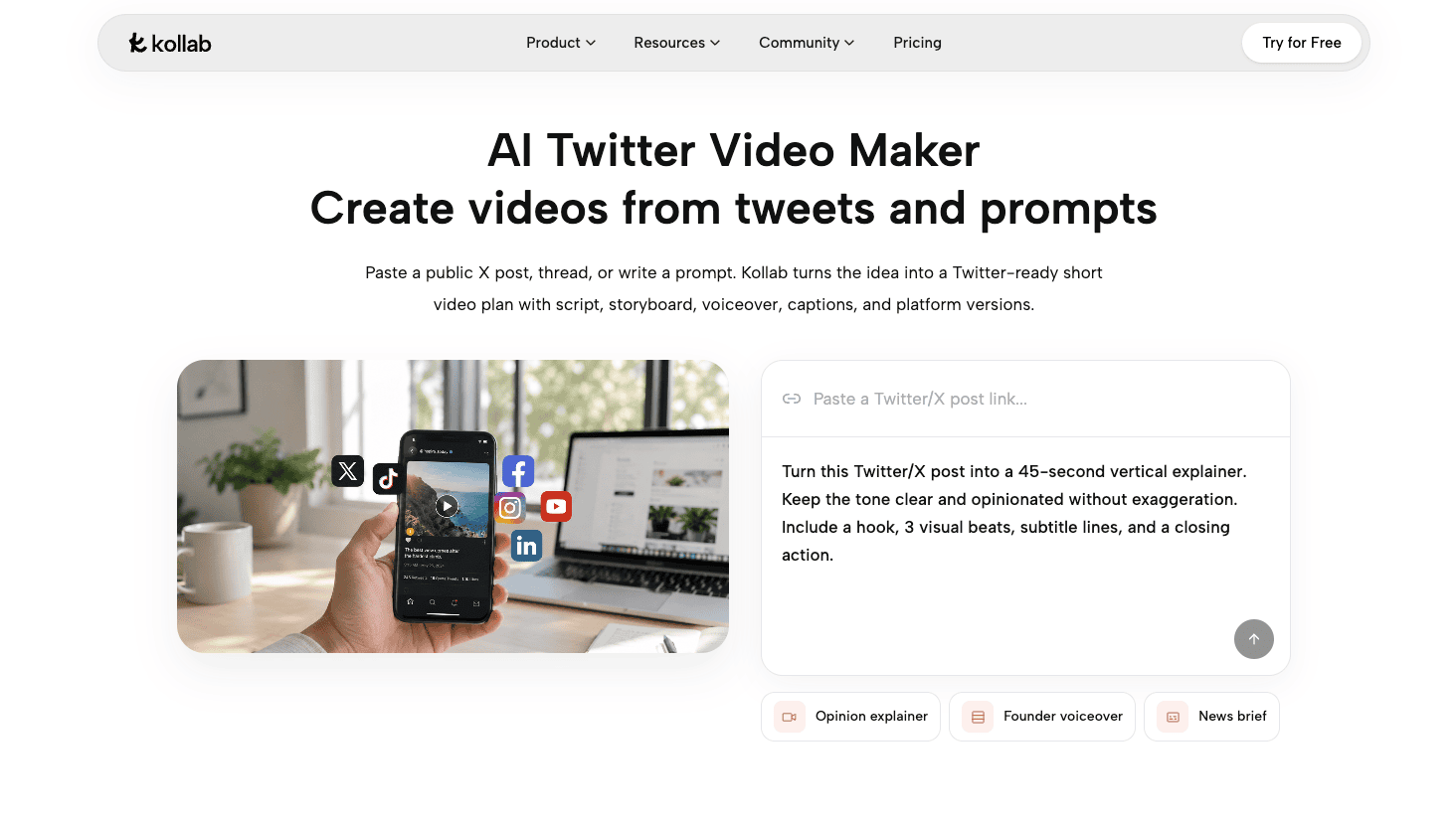 Captura de ecrã de ferramenta de vídeo para Twitter 2