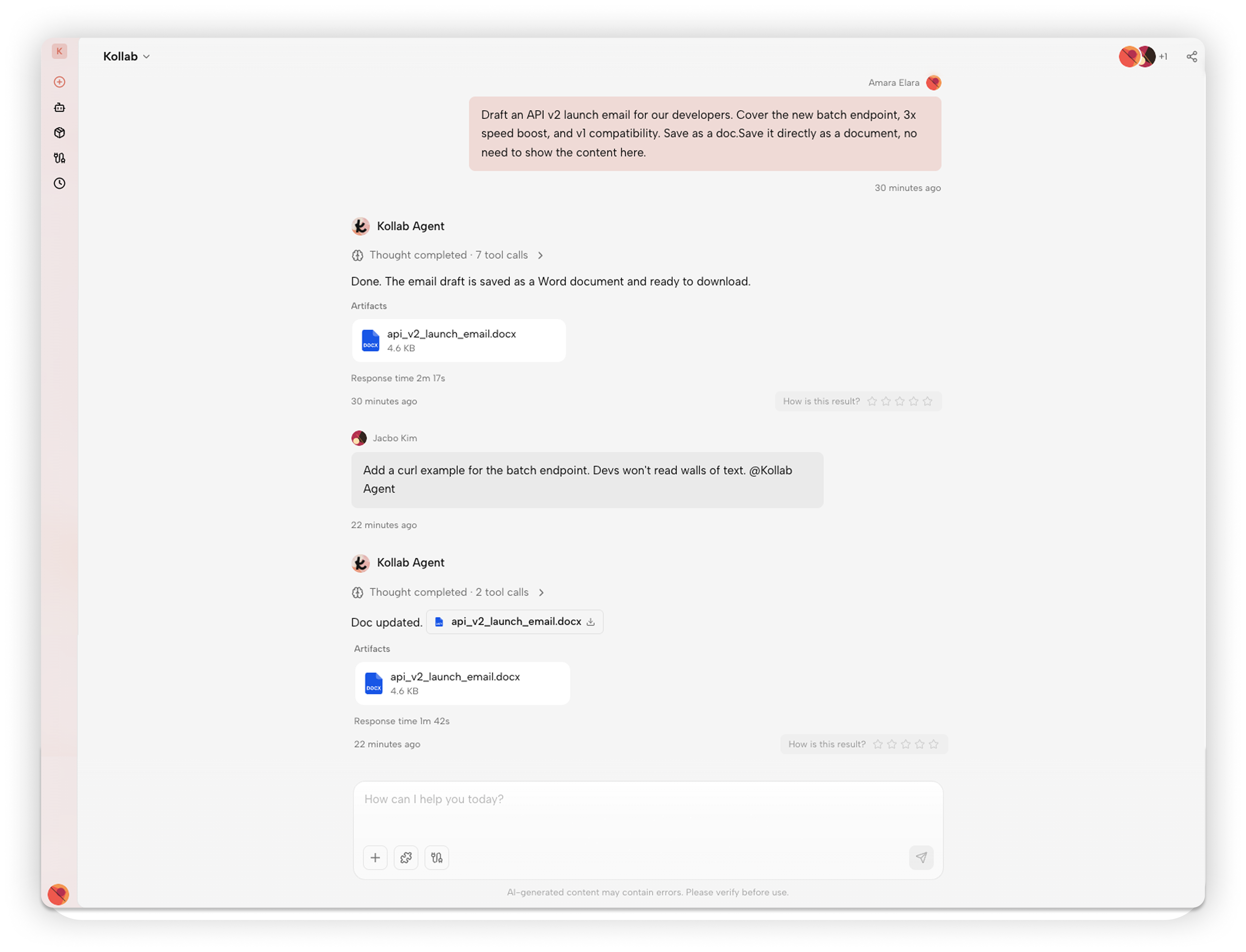 Captura de ferramenta de escrita AI para equipes 1